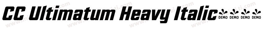 CC Ultimatum Heavy Italic字体转换